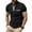 Black, variant on Mens Summer Casual T-Shirts Fashion Solid Stand Collar Blouses Pullover Button Short Sleeve Shirts Crew Neck Short Sleeve Henley Top