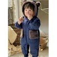 thumbnail image 4 of WOYY Baby -Lined Snowsuit Winter Bear Ears Hooded Jumpsuit Warm Romper, Sizes 2-3T, 4 of 7