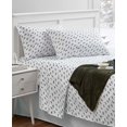 thumbnail image 2 of Sanders Holiday Microfiber 4 pc Twin Sheet Set With Throw Bedding, White, 2 of 5