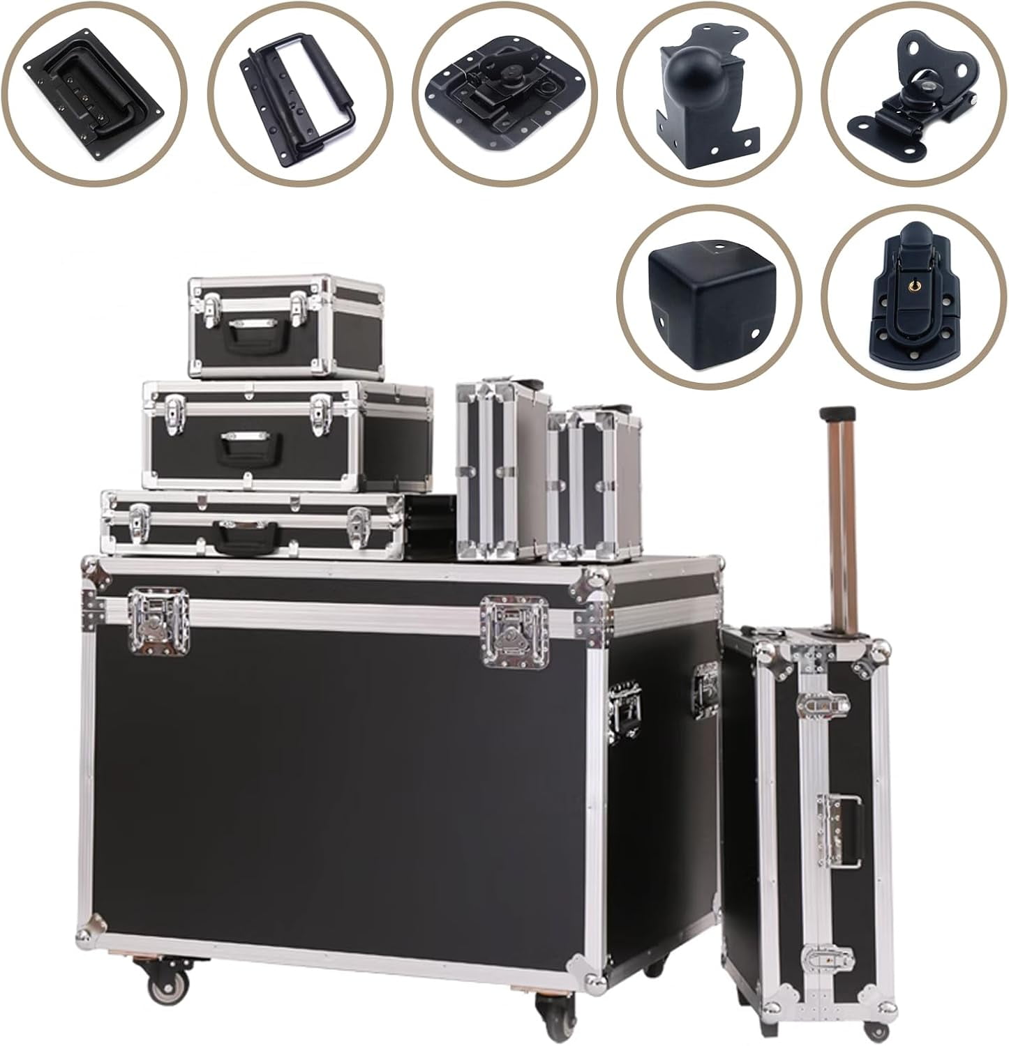 ABCISI 1.57" Black Corner Protector, 16Pcs Metal Cabinets Speaker Corners Protector for Flight Road Case Cabinet, Amplifier Speaker Cabinet