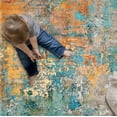 thumbnail image 2 of Moynesa 2'x3' Modern Abstract Area Rug,Rosy Washable Small Front Door Rug for Entryway Mat Contemporary Faux Wool Non-Slip Soft Floor Indoor Carpet for Living Room Kitchen Bathroom RV, 2 of 7