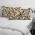 thumbnail image 4 of Leopard Pillow Covers King, Rustic Brown Animals Art Modern Soft Brushed Microfiber Breathable Throw Pillow Covers, Decorative Pillowcase with Zipper for Couch Sofa Bedroom Living Room 20"x36", 4 of 9