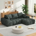 thumbnail image 6 of 101” Modular Sectional Sofa, Cloud Sectional Couch with Deep Seat, Modern Modular L-Shape Sofa Couch with Chaise,Upholstered Boneless Couches for Living Room Bedroom(Deep Gray), 6 of 9