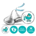 thumbnail image 1 of Darling Souvenir 190 Pcs DIY Candy Chocolate Labels Its A Girl Theme Stickers-Turquoise Blue, 1 of 2