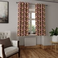 thumbnail image 2 of Ambesonne Floral Grommet Curtain, Flowers Flourishing Spring, 50"x108", Pale Orange Mauve and Green, 2 of 5