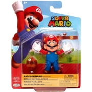Nintendo Super Mario Raccoon Mario With Super Leaf Action Figure Set