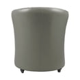 thumbnail image 4 of ISABELLA Guest Chair Customer Reception Sofa Lobby Waiting Area Seating Luxury Soft Leather with Lockable Rolling Casters, Modern Gray, 4 of 7