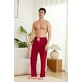 thumbnail image 4 of Vulcanodon Mens Pajama Pants, Soft Lounge Pant with Pockets Lightweight Sleep Pj Bottoms,(Red,S), 4 of 5