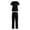 *Black, variant on VBVC Women's 2 Piece Scrubs Set V-Neck, Ladies' Short Sleeve Medical Uniform Pants Set, Lightweight Nursing Workwear For Women,Black,S-2XL
