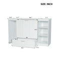 thumbnail image 6 of Twin Size Murphy Bed with Bedside Shelves and Wardrobe, White, 6 of 9