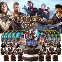 Baldur's Gate Plates Supplies Party Decorations Birthday Decor Backdrop Banner Cake Topper Fans