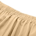 thumbnail image 5 of Women's Vintage Long Skirts Solid Color Elegant Elastic Waist Pleated A-Line Casual High Waist Midi Skirt Plus Size, 5 of 7