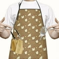 thumbnail image 2 of Beige Chicken Pattern Apron-Garden Aprons for Women with Pockets-Cotton Linen Waterproof Kitchen Cooking Gardening Aprons Adjustable for Kitchen,Cooking,BBQ and Salon 33x27 Inch, 2 of 7