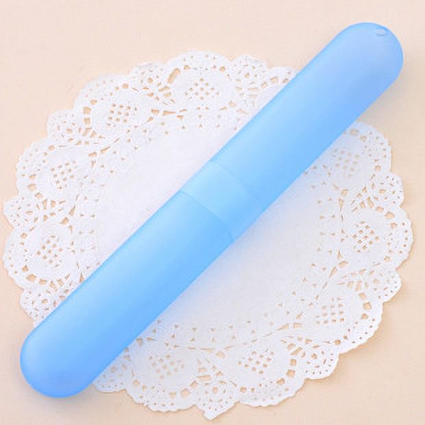 Estuche portátil para cepillos de dientes de viaje, funda para cepillos de dientes, tubo de cepillo de dientes transpirable, caja protectora para vasos de cepillos de dientes
