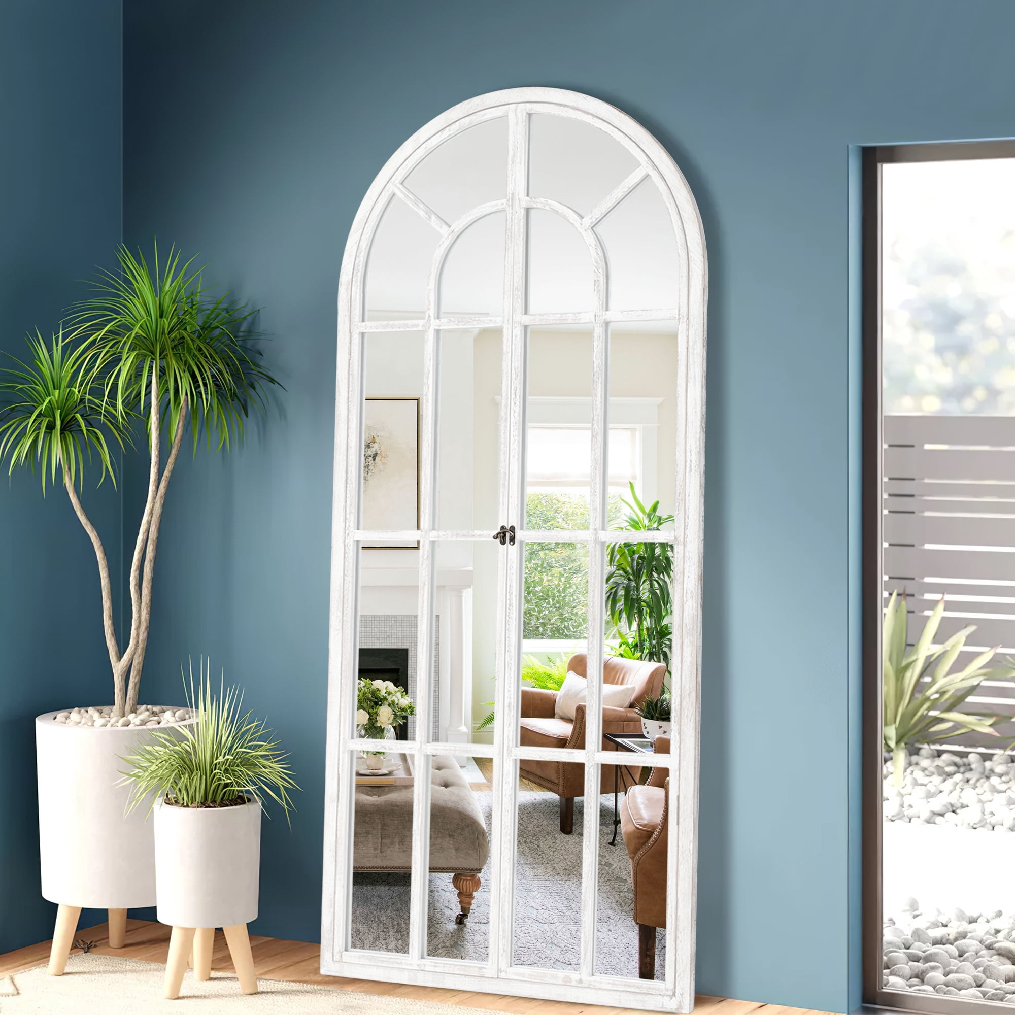 NeuType 32" x 71" White Modern Floor Mirror