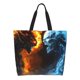 thumbnail image 1 of Disketp Red And Blue Fire Skull Warrior Bolsa Tote Estampada para Mujer, Bolso de Hombro y de Mano para Compras y Viajes, 1 of 8