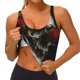 thumbnail image 3 of Balery Realistic Rose Skull Sujetadores deportivos con espalda cruzada para mujer, acolchados, sin costuras, de alto impacto, ideales para yoga, gimnasio, entrenamiento y fitness.-, 3 of 8