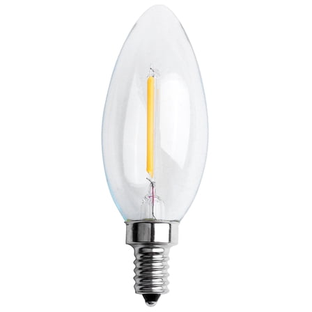 Dimmable E12 2W COB Candle Flame Filament LED Light Bulb Lamp 10*3.5cm