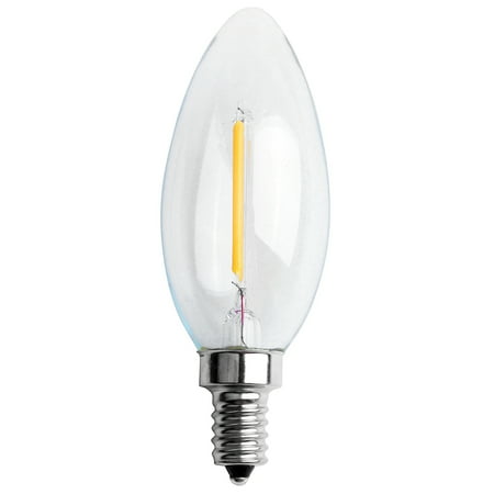 

Dimmable E12 2W COB Candle Filament LED Light Bulb Lamp 10*3.5cm