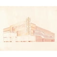 thumbnail image 2 of Winold Reiss 14x12 Black Ornate Wood Framed Double Matted Museum Art Print Titled: Designs for the Puck Theater (Later Elgin Movie Theater, Then Joyce Movie Theater), New York, Ny.) (Ex, 2 of 5
