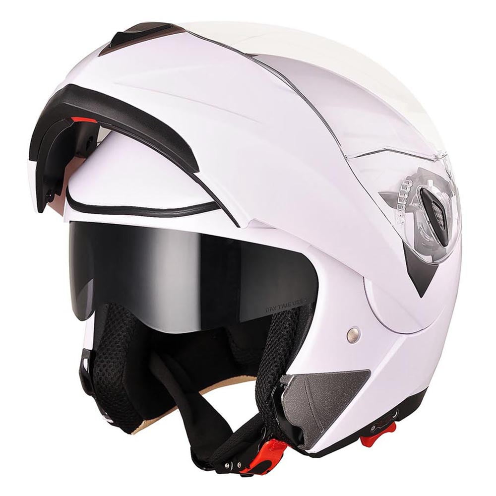 AHR Motorcycle Helmet Modular Flip up Full Face Dual Visor DOT Approved