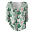thumbnail image 4 of Kaondbfi Cardigan for Women, Printed Women's Casual Button Cardigan with V Neck and Thick Needle Hole Stripe Women's Winter Coat, 4 of 4