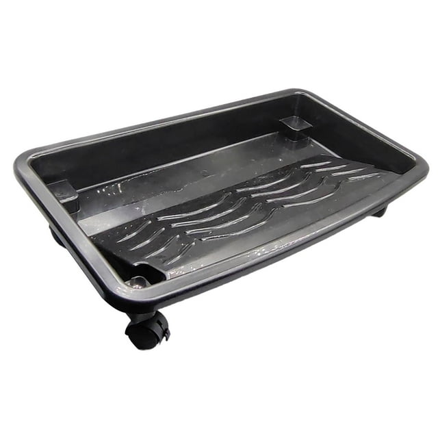 Bandeja de pintura,Bandeja para rodillos de pintura con ruedas reutilizable,Portacepillos de rodillo Herramienta de bricolaje lavable,Pintura profesional para interiores con bandeja de
