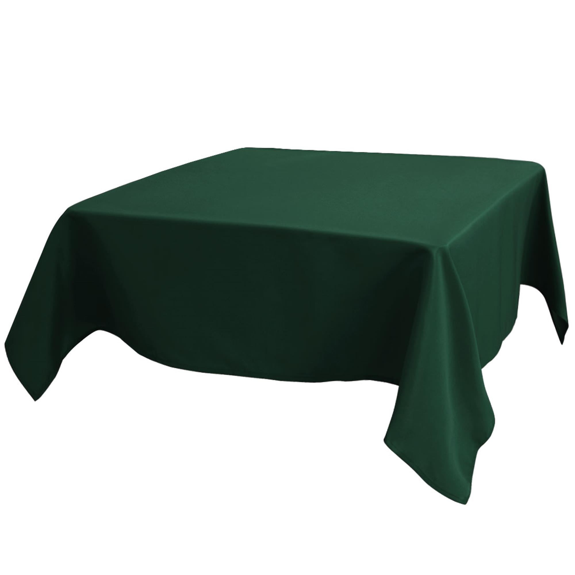 Square Tablecloth Stain Resistant PolYester Table Cover 55" x 55" Green