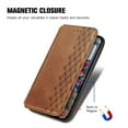 thumbnail image 4 of for Motorola Edge X30/Edge+ 2022 Leather Phone Case Wallet, Built in Magnetic Folio Flip Cover Ultra Thin Slim, Multi Hidden Card Holder Cash Slot, Fashion Plaid Lining, Kickstand, 4 of 8