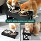 thumbnail image 5 of Soporte para cuencos para perros pequeños, medianos y grandes, 3 alturas ajustables, cuencos elevados para perros con cuenco de alimentación lenta, 2 cuencos de acero inoxidable para comida, 5 of 7