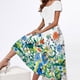 thumbnail image 1 of ICHUANYI Clearance Women's Short Sleeve Round Neck Casual Fashion Party Daily Elegant Printing Dress(Green, XL) ICHUANYI WER2023081509145, 1 of 7