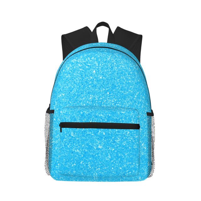 Easygdp Sky Blue Glitter Mochila Casual para Portátil, Mochila para Escuela, Viajes, Negocios