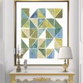 thumbnail image 3 of Géométrique Triangle Vert I - Toile Encadrée Moderne et Transitionnelle, 3 of 3