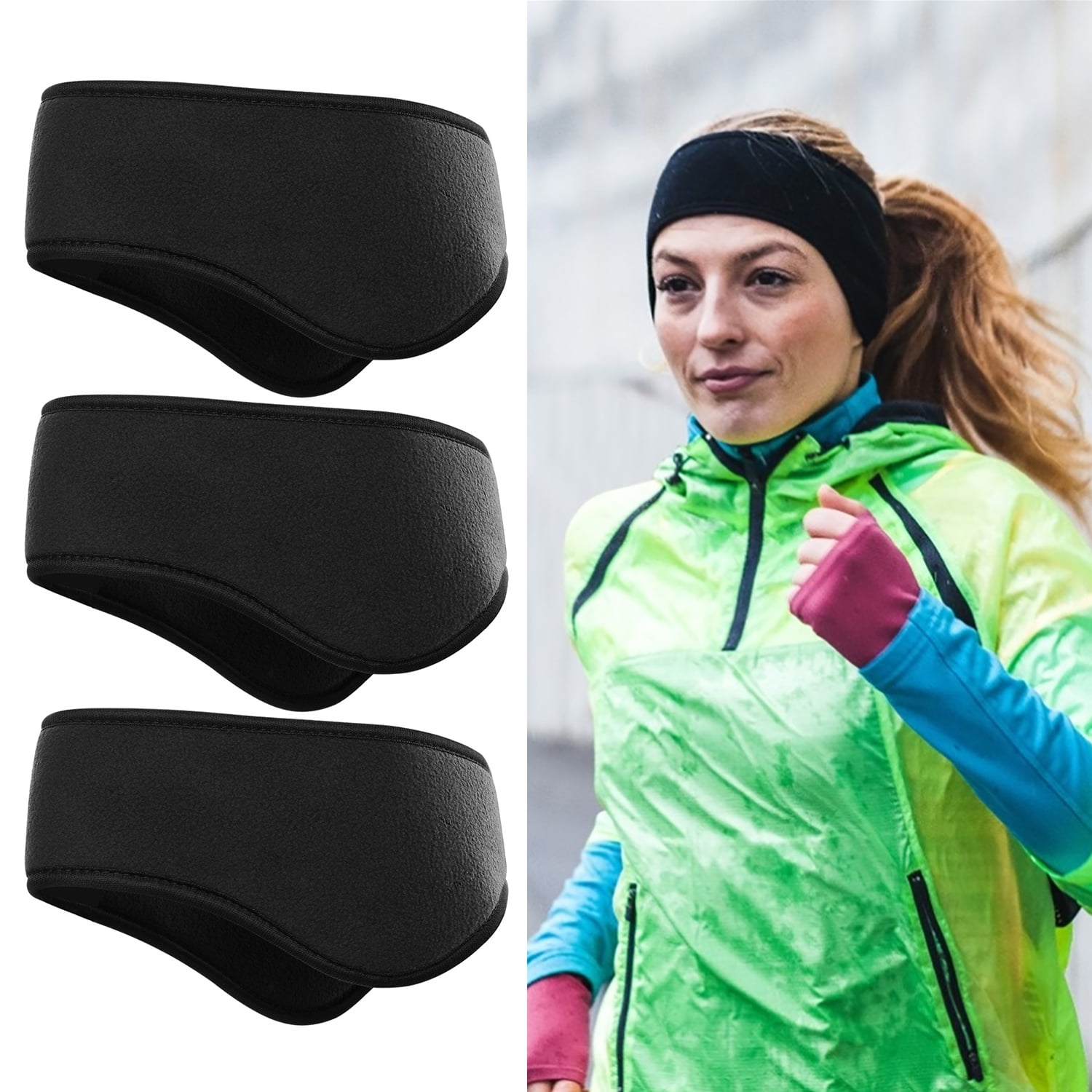 fleece running headband