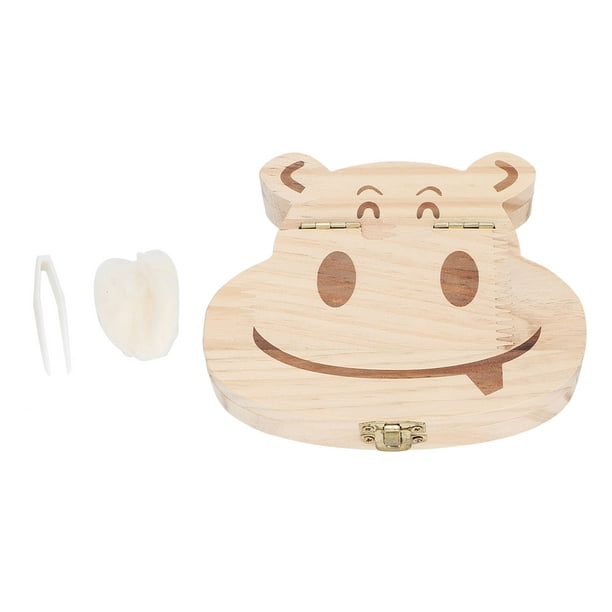 Creative bébé dents boîte économiseur boîte de rangement en bois
