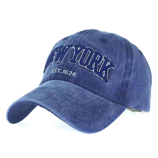 Gorra de béisbol de tela lavada de primavera y otoño bordada con letras, sombrero de moda