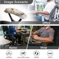 thumbnail image 4 of HELLHERO Marbling Print Office Chair Cover Set Stretchable, Office Chair Seat Protector with Armrest Cover Soft, Desk Chairs Armrest Covers Comfy, White, 4 of 6