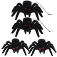 thumbnail image 1 of FELTECHELECTR 4 arañas de plástico: decoraciones de arañas falsas para Halloween, accesorios de broma realistas, juguetes prácticos y divertidos para casas embrujadas., 1 of 6