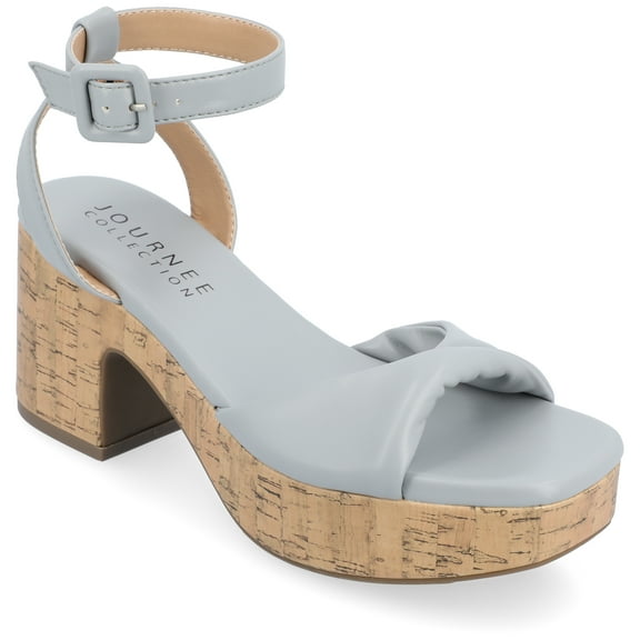 Journee Womens Eianna Ankle Strap Platform Sandals