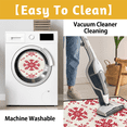 thumbnail image 4 of CURLYOOT Christmas Half Round Door Mat, Indoor Outdoor Entrance Rug, Snowflake Pattern Semi Circular Area Rug, Non Slip Washable Absorbent Doormat, Laundry Room Rug 24'' x 36'', 4 of 7