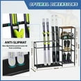 thumbnail image 2 of Ski Storage Rack for Garage, for 4 Pairs of Skis, 3 Pack of Snowboard, Ski Boot, Ski Poles, Goggles, Helmet, Indoor Ski Holder Racks for Home and Garage Storage, 2 of 9
