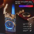 thumbnail image 5 of Windproof Dual Fire Switch Lighter With Watch Unique Multifunctional Watch Lighter for Men Male, 5 of 5