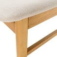 thumbnail image 6 of Noble House Lucas Mid-Century Modern 7 Piece Dining Set, Light Beige and Natural Oak, 6 of 12