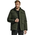 thumbnail image 2 of Ampake Men's Winter Coat Thicken Puffer Jacket with Hood Waterproof Coat Green L, 2 of 7