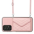 thumbnail image 2 of Envelope Design for Samsung A23 4G Case RFID Blocking Wallet Card Holder Leather PU Flip Cover Folio Lanyard Crossbody Strap Women Girl Magnetic Clasp Kickstand for Samsung Galaxy A23 4G, Pink, 2 of 10