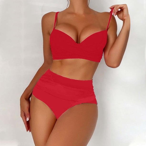Traje de baño para mujer, moda, cómodo, bikini, traje de baño liso para mujer, bikinis, trajes de baño para mujer, conjuntos de bikini para mujer, trajes de baño bikini para mujer