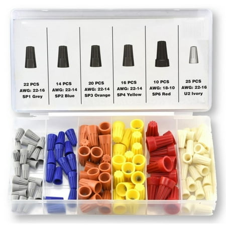 Nut 73b Wire Connector - Electrical WIre Nut Connector 107 Pc Assortment Kit