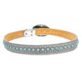 thumbnail image 3 of Western Turquoise Rhinestone Studded Faux Crocodile Print Genuine Leather Belt, 3 of 6