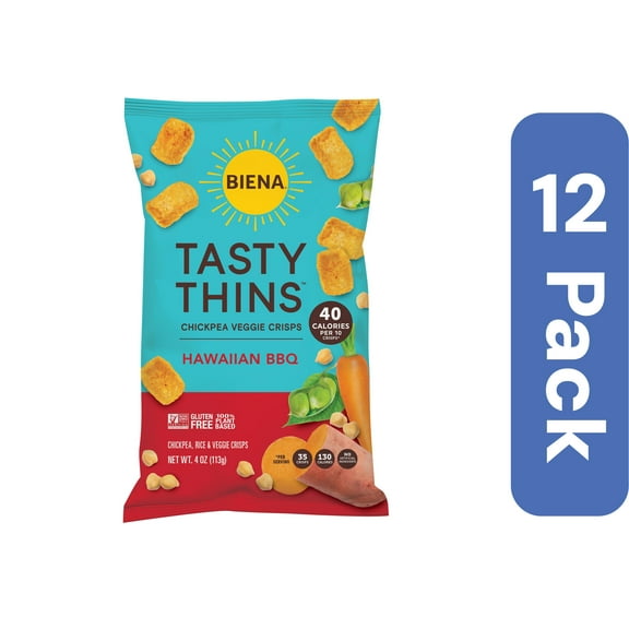 Biena Crisps Tasty Thins Honey Barbecue 4 oz (Pack Of 12)