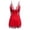 A-Red268, variant on XIAONU Womens Lace Satin Chemise Loose Sleeveless V Neck Loungewear Soft Elegant Sleep Nightgowns